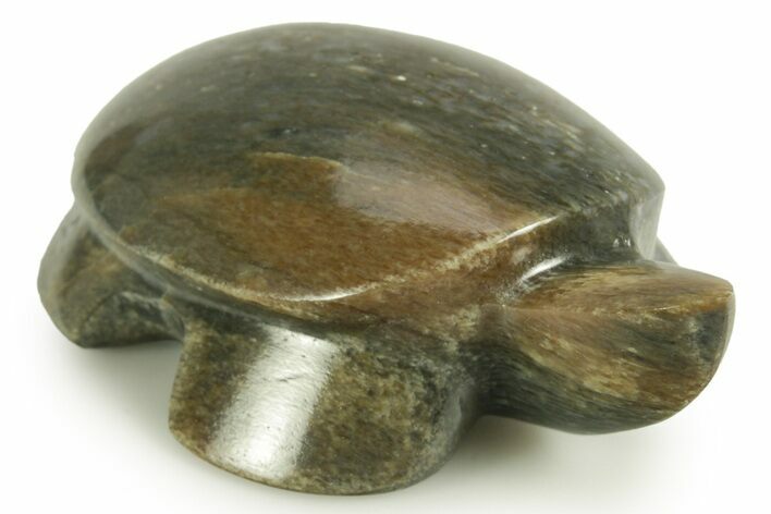 Polished Agatized Fossil Whale Bone Turtle - California #366297
